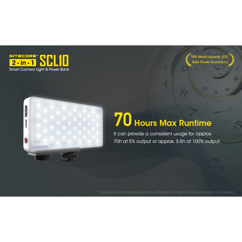 Nitecore SCL10 2-in-1 Smart Camera Light &Power Bank