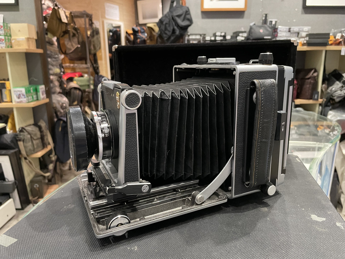 Linhof Super Technika V 4x5 large format camera + Fujinon.SW 1:8/90