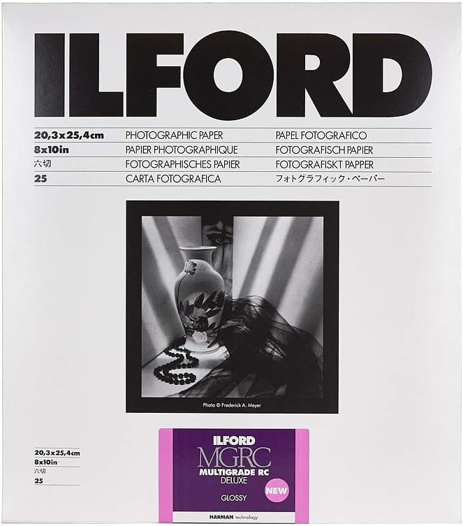 ILFORDMultigrade RC Deluxe-Glossy 8x10(20.3x25.4cm)25 Sheets (MGRCDL 1M)