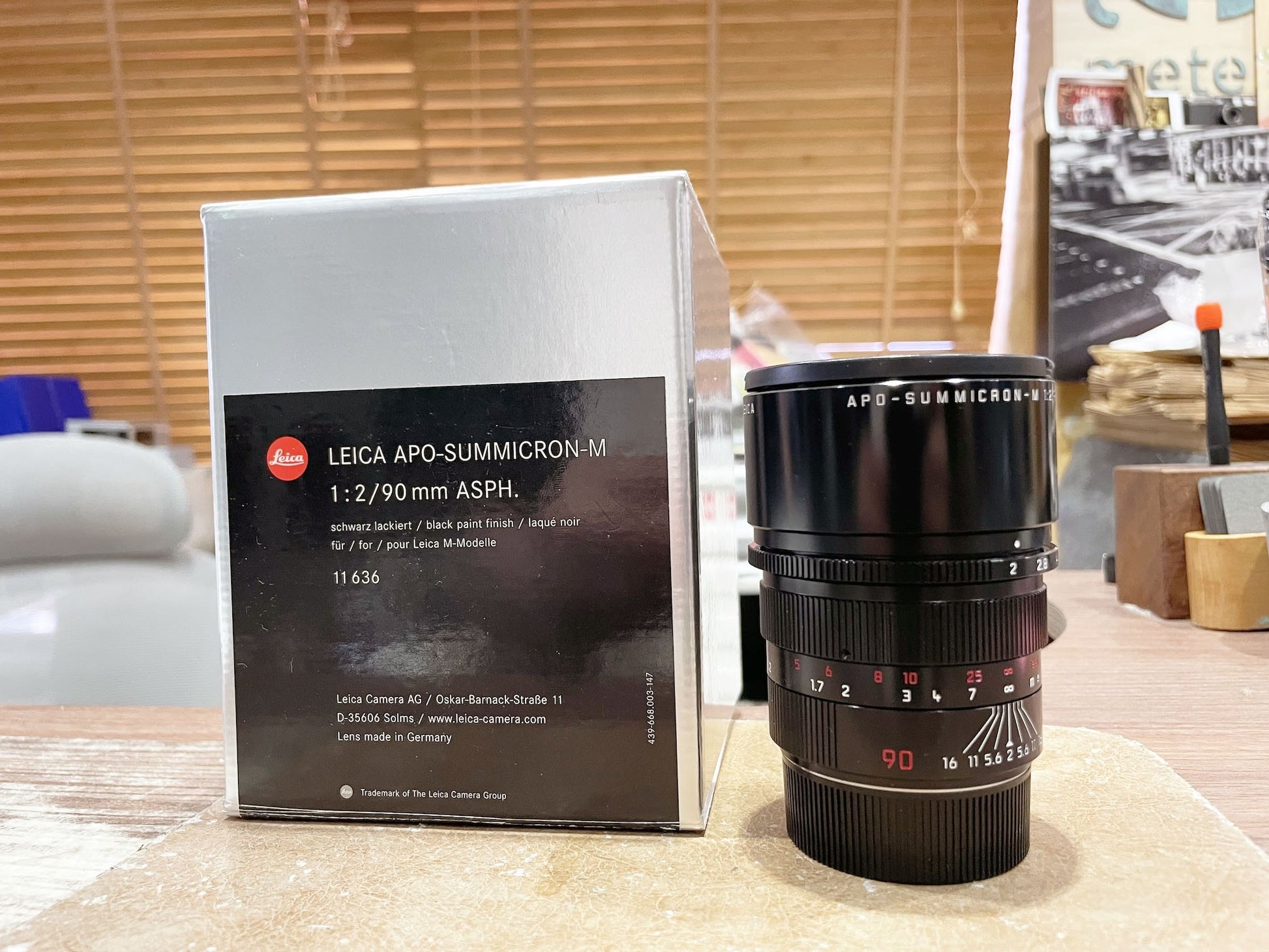 Leica APO-Summicron-M 90mm F2 ASPH Black Paint 90APO 11636