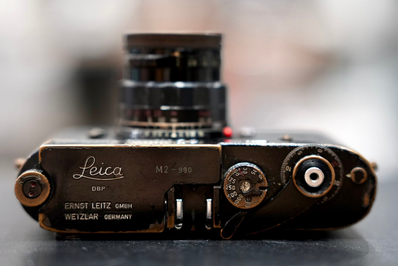 Original black paint Leica M2 (no self-timer) with leica Summicron-M 50/2v.2 rigid