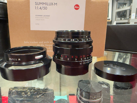 Brand new Leica Summilux-M 50mm f/1.4 ASPH. Glossy black paint re-issue 黑漆版 #11713 徠卡 reissue (Made by Brass)