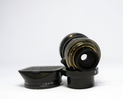 Leica Elmarit 28mm F/2.8 v1 Red Canada (re-Painted Black Paint) 9 elements 九枚玉 九妹 #2197xxx