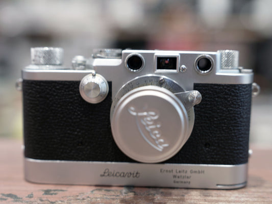 Leica 3F Film Camera With Elmar 50mm F/3.5 & Leicavit(LTM) #684057 IIIF