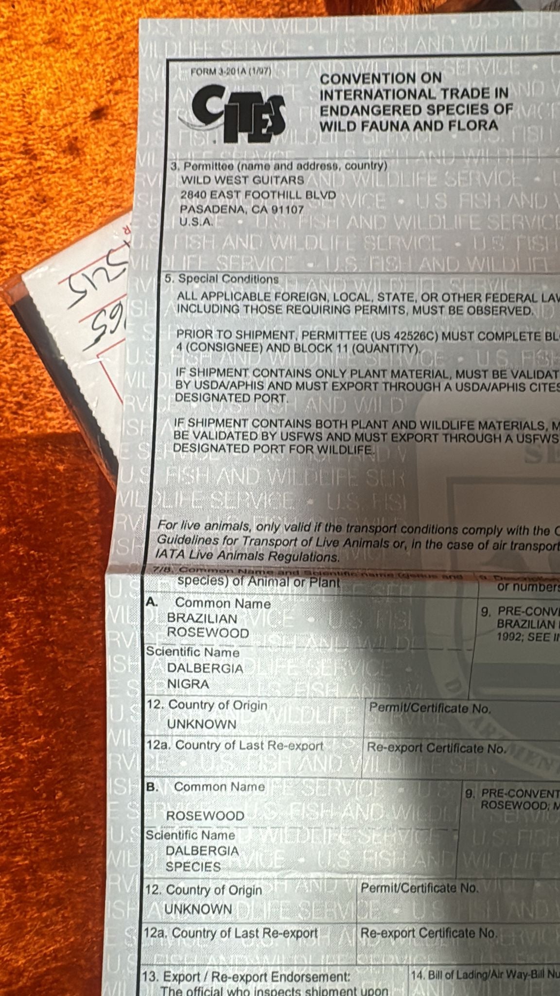 fender custom shop 1968 stratocaster michael landau brazillian wood 2013 #R74545