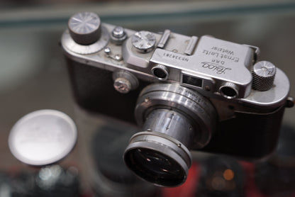 Leica lll Film Camera Silver With Summar 50mm /F2 Collaspible #338281/333131