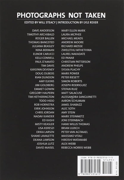 Photographs Not Taken   A Collection Of Photographers Essays