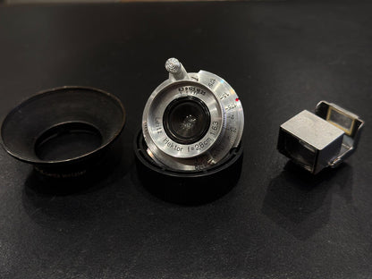 Leitz Hecktor 28mm F/6.3 LTM+ Leitz 28mm Viewfinder + SOOHN hood #274364