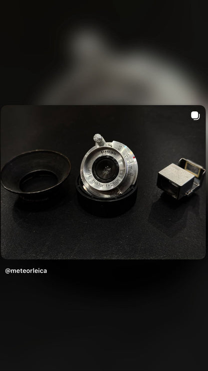 Leitz Hecktor 28mm F/6.3 LTM+ Leitz 28mm Viewfinder + SOOHN hood #274364